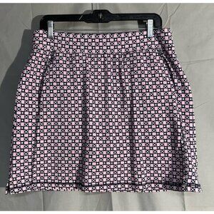 Talbots Pink and Black Patterned Skort